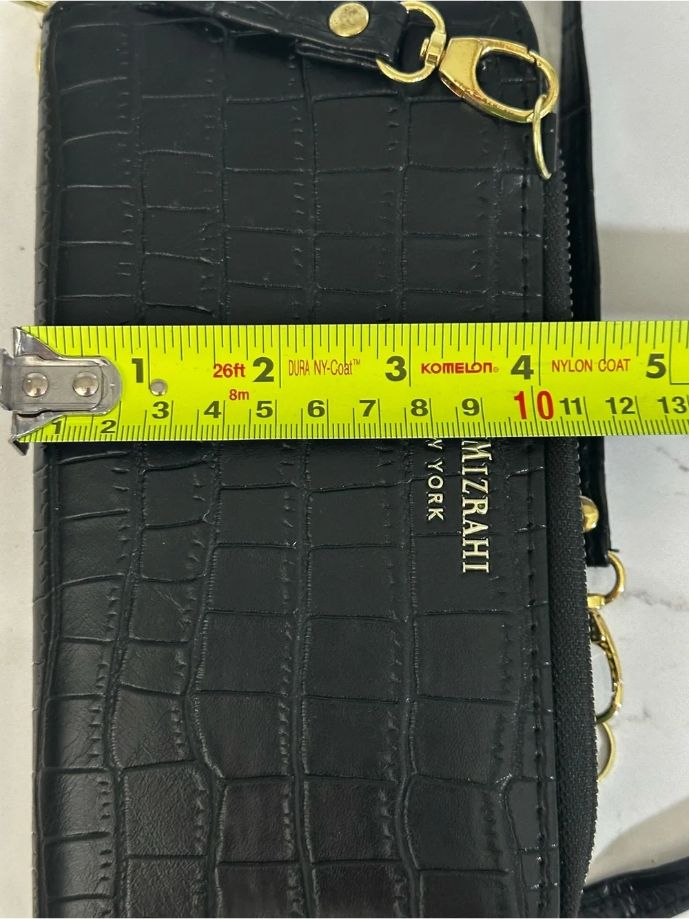 Isaac Mizrahi Women's Paulette Cross Body Wallet Purse Removable Strap Black